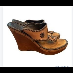 Jack Rogers Marbella  Size 9 M Brown Leather Espresso